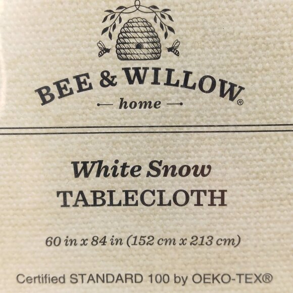 Bee & Willow-Table Cloth-60x84-Seats 6-8/White Snow- Home Gray & White-Holiday - Picture 9 of 10